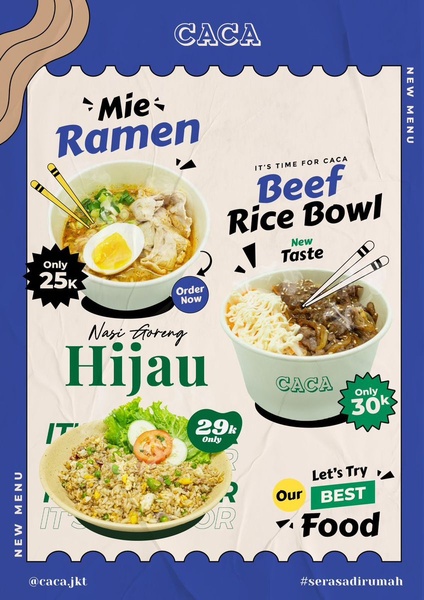 A high-conversion 3:4 aspect ratio ad showcasing three distinct menu items with pricing and clear ordering cues for a restaurant brand.
