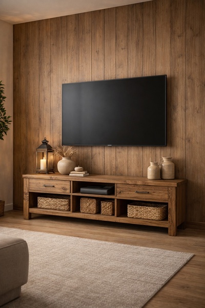 Minimalist Media Console Staging