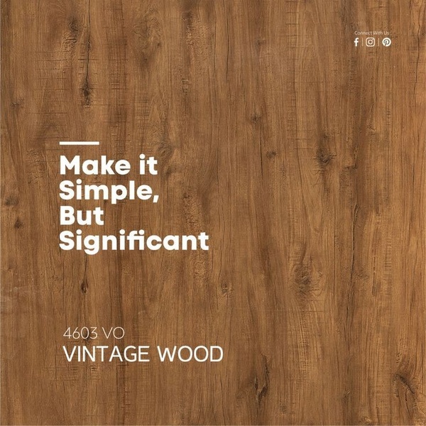 A high-fidelity close-up of vintage wood texture used to convey simplicity, paired with bold, philosophical typography.