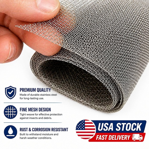 wire mesh screen, stainless steel mesh, metal mesh screen, wire screen mesh, steel wire cloth, mesh screen roll, brand awareness, bestseller push, lifestyle, minimalist, trustworthy, bold, neutral, blue, red