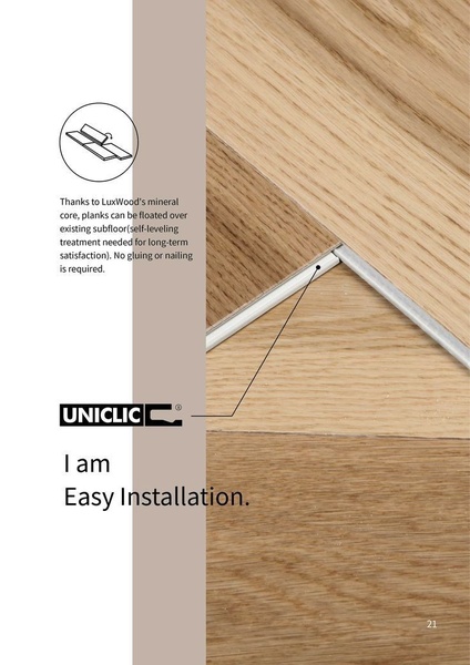 A close-up, high-contrast visual demonstration of how flooring planks click together, focusing on the ease of the installation process.