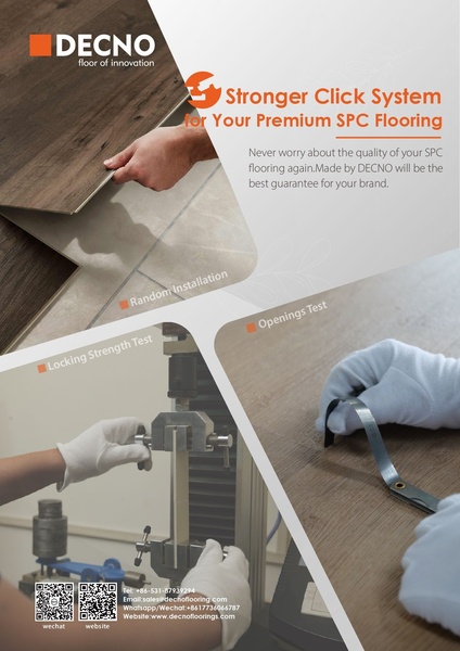 This ad features a split-screen design comparing product installation with mechanical strength and quality testing to validate superior durability.