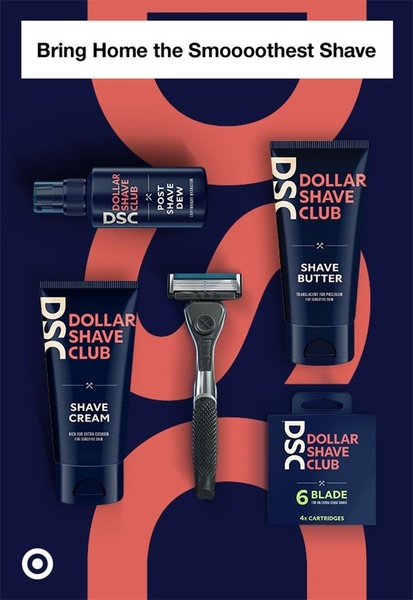 A high-contrast, professional flat lay photography ad showcasing a full shaving kit including blades, cream, butter, and post-shave treatment.