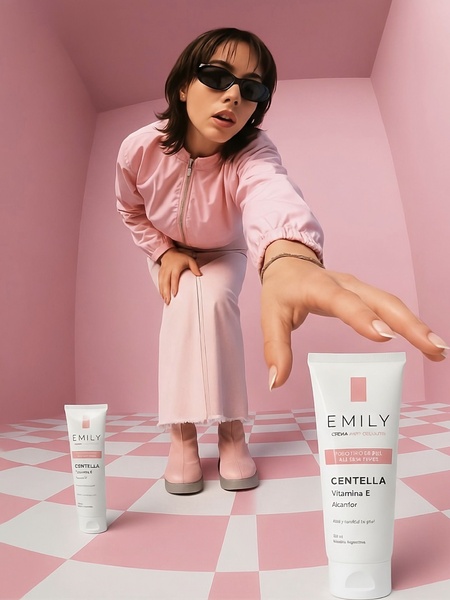 body cream, skin cream, moisturizing cream, body lotion, centella cream, skincare cream, brand awareness, product launch, editorial, lifestyle, bold, playful, pink, neutral