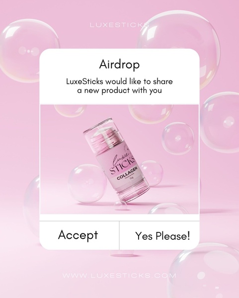 collagen stick, face serum stick, skin care stick, collagen skincare, face firming stick, skin treatment stick, product launch, new arrival, minimalist, playful, fresh, pink, neutral