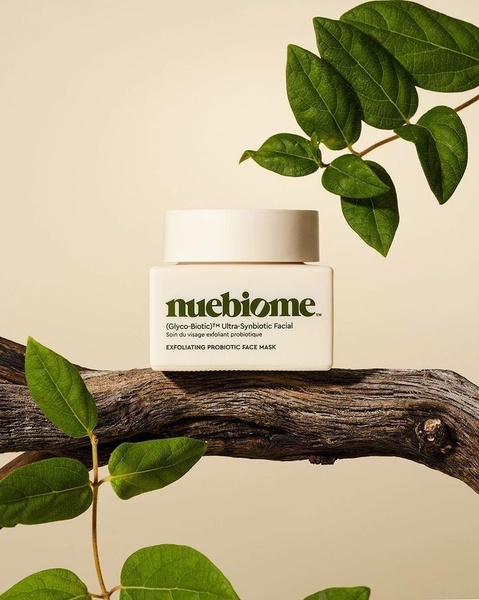 face mask, exfoliating mask, skincare product, probiotic mask, facial treatment, new arrival, minimalist, lifestyle, calm, fresh, neutral, green