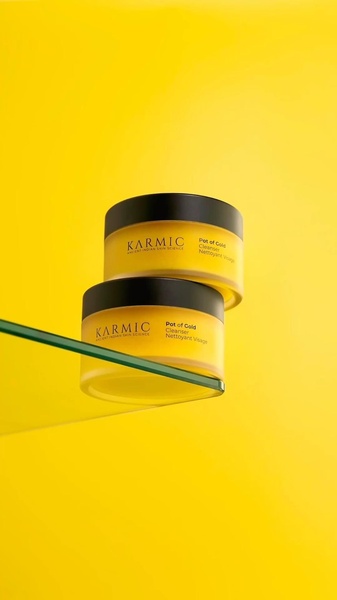 face cleanser, facial cream, skincare jar, cleansing balm, face wash, new arrival, minimalist, energetic, fresh, yellow