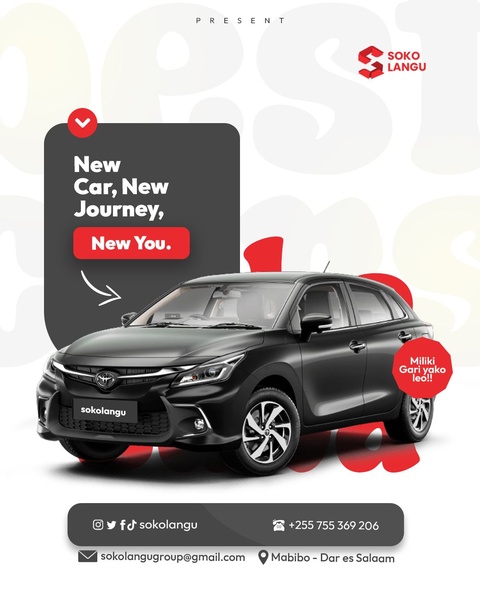 An aspirational automotive advertisement featuring a sleek, modern car with bold text that focuses on the emotional benefit of a new vehicle purchase.