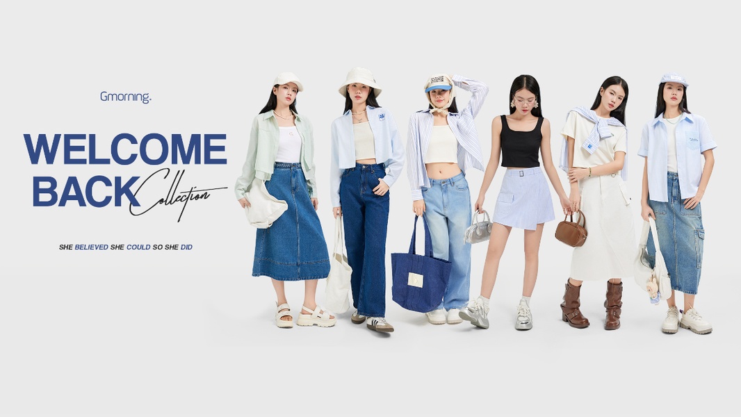 outfit sets, casual clothing, denim outfits, tops and bottoms, everyday clothing, spring collection, new arrival, product launch, editorial, minimalist, fresh, calm, blue, neutral