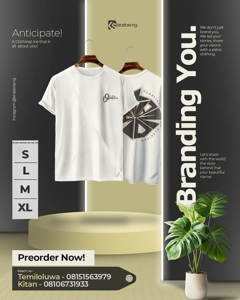 graphic t-shirt, printed tee, custom t-shirt, branded shirt, crew neck tee, short sleeve shirt, product launch, brand awareness, minimalist, modern typography, bold, trustworthy, black, neutral, green