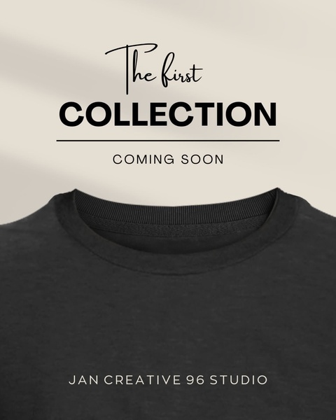 t-shirt, crew neck tee, graphic tee, basic tee, unisex t-shirt, cotton shirt, product launch, new arrival, minimalist, editorial, calm, trustworthy, black, neutral