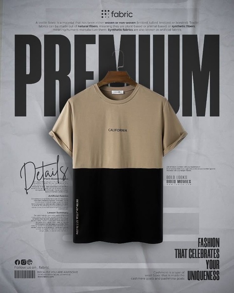 graphic tee, casual t-shirt, crew neck shirt, printed t-shirt, colorblock tee, short sleeve shirt, brand awareness, new arrival, modern typography, editorial, bold, luxurious, neutral, black, brown