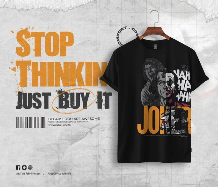 graphic tee, printed t-shirt, graphic t-shirt, crew neck tee, pop culture shirt, sale promotion, brand awareness, modern typography, minimalist, bold, energetic, black, orange, neutral
