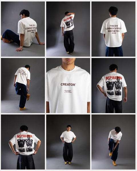 graphic tee, printed t-shirt, oversized t-shirt, streetwear shirt, crew neck tee, short sleeve shirt, new arrival, product launch, lifestyle, editorial, bold, trustworthy, neutral, black, red