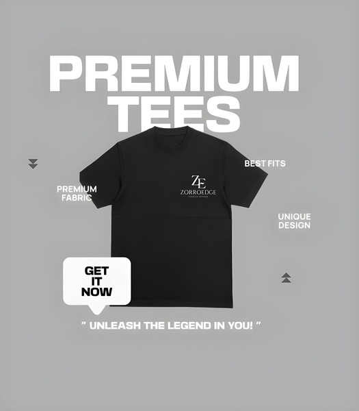 t-shirt, graphic tee, crew neck shirt, cotton t-shirt, short sleeve shirt, product launch, brand awareness, modern typography, minimalist, bold, energetic, black, neutral