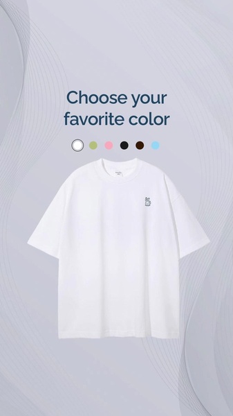 graphic tee, oversized t-shirt, crew neck tee, embroidered t-shirt, short sleeve shirt, cotton t-shirt, new arrival, product launch, minimalist, calm, fresh, neutral, blue