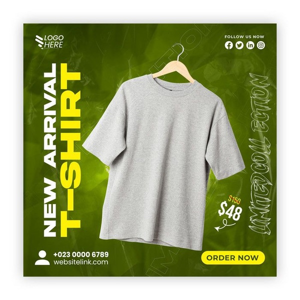 t-shirt, crew neck tee, plain tee, basic t-shirt, oversized t-shirt, short sleeve shirt, new arrival, sale promotion, modern typography, minimalist, bold, energetic, green, yellow, neutral