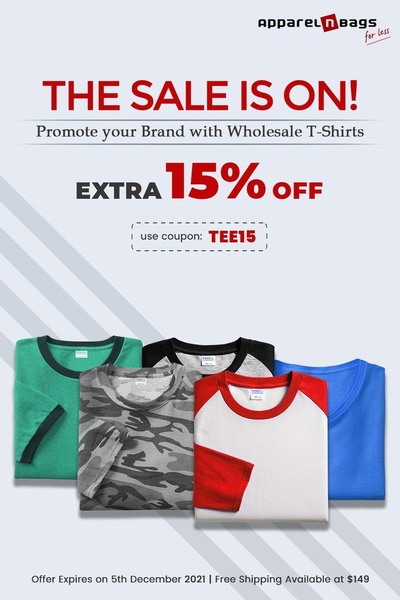 t-shirts, wholesale t-shirts, blank t-shirts, crew neck tees, plain t-shirts, bulk t-shirts, sale promotion, limited time deal, minimalist, bold, energetic, neutral, red, green