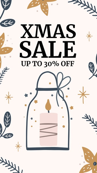 Xmas Sale Candle Ad