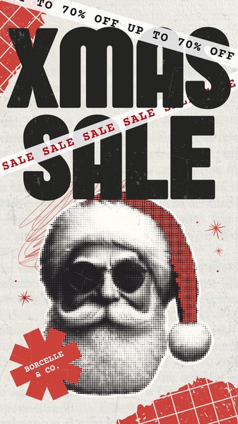 Christmas Sale Santa Portrait