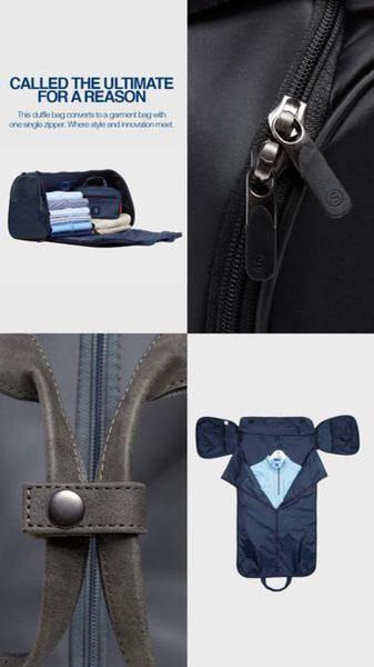 garment bag, suit bag, travel garment bag, clothing bag, dress bag, suit carrier, garment carrier, product launch, minimalist, trustworthy, neutral, blue