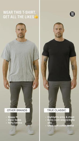 t-shirt, tee, shirt, basic tee, cotton shirt, crew neck shirt, product launch, social proof, minimalist, trustworthy, neutral