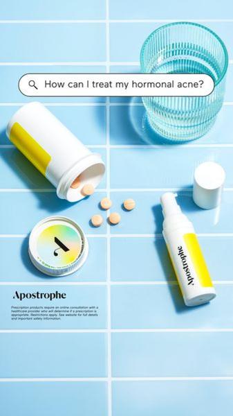 acne treatment, skincare products, face cream, acne medication, skin care, topical treatment, beauty products, brand awareness, flat lay, fresh, calm, blue, yellow