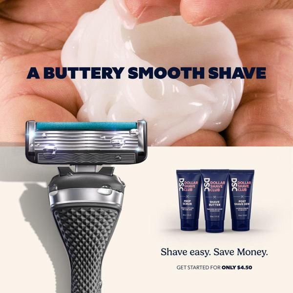 A high-contrast, macro-style product shot featuring a razor handle and a rich lather in the user's hand, highlighting the quality of the grooming experience.