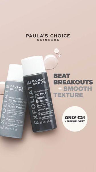 liquid exfoliant, bha exfoliant, skin exfoliator, facial exfoliant, chemical exfoliant, skincare treatment, acne treatment, product launch, brand awareness, minimalist, calm, trustworthy, pastel, neutral