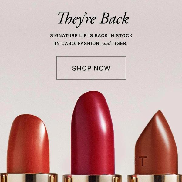 lipstick, lip color, lip makeup, cosmetics, beauty products, new arrival, minimalist, luxurious, neutral, red, gold