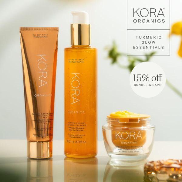 skincare set, face care kit, beauty bundle, turmeric skincare, organic skincare, facial care set, bundle offer, minimalist, luxurious, warm, orange, neutral