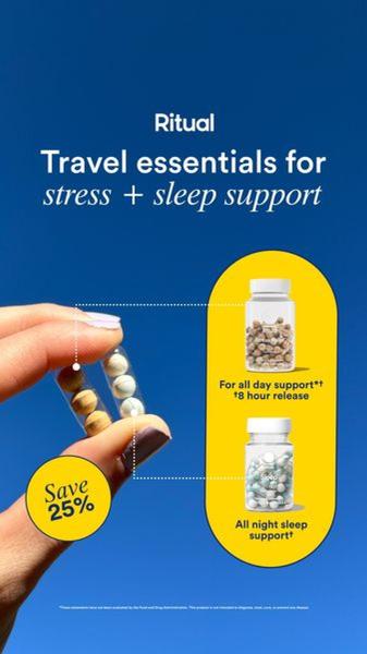 This ad creative utilizes a high-contrast, vertical split-screen design to associate two distinct supplement bottle types with specific health outcomes.