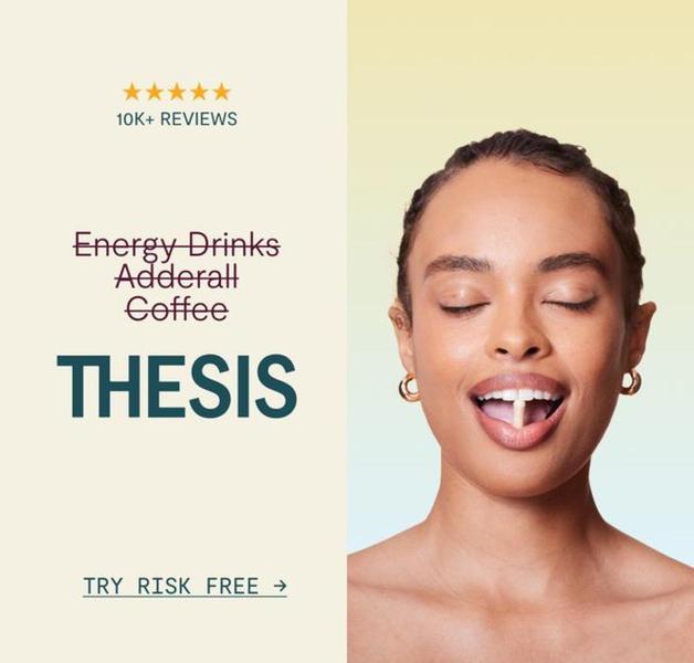 This ad creative uses a bold comparison list naming competitors to position the product as a superior alternative for energy and focus.