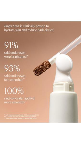 concealer, under eye concealer, makeup concealer, face concealer, cosmetic concealer, social proof, minimalist, trustworthy, brown, neutral