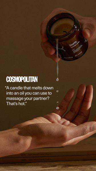 massage candle, massage oil candle, body candle, sensual candle, intimate candle, aromatherapy candle, wellness candle, product launch, lifestyle, warm, luxurious, brown, neutral