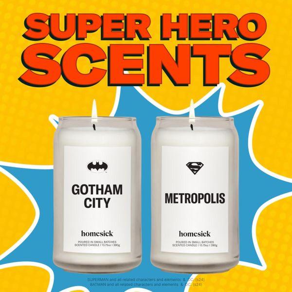 scented candles, candles, home fragrance, aromatherapy candles, jar candles, product launch, brand awareness, modern typography, playful, bold, yellow, orange, blue