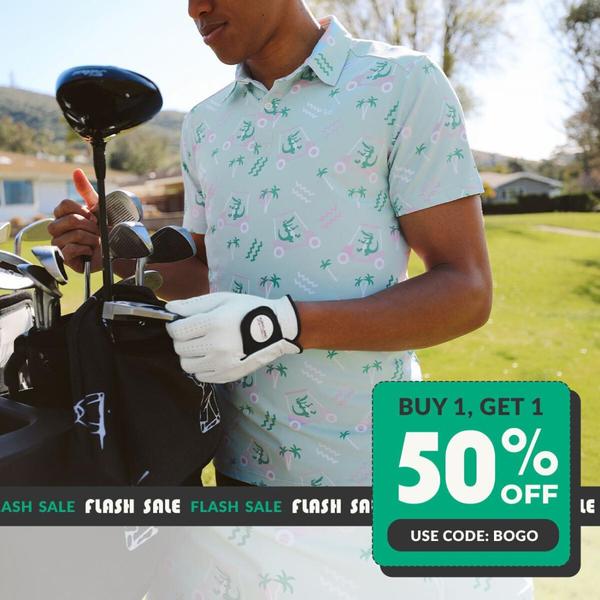 golf shirt, polo shirt, golf polo, golf apparel, golf clothing, sport shirt, golf wear, sale promotion, bundle offer, lifestyle, outdoor, fresh, playful, green, pastel
