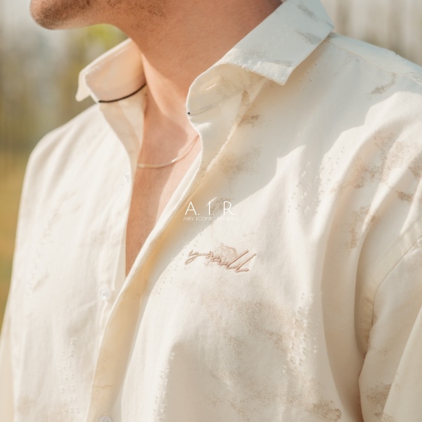button up shirt, long sleeve shirt, casual button down, mens button shirt, textured shirt, casual shirt, new arrival, brand awareness, lifestyle, editorial, calm, fresh, neutral