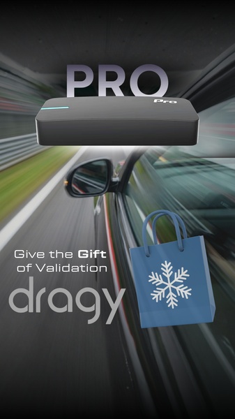 A high-speed, 9:16 vertical video creative showcasing a performance monitor mounted in a moving vehicle with holiday-themed shopping iconography.