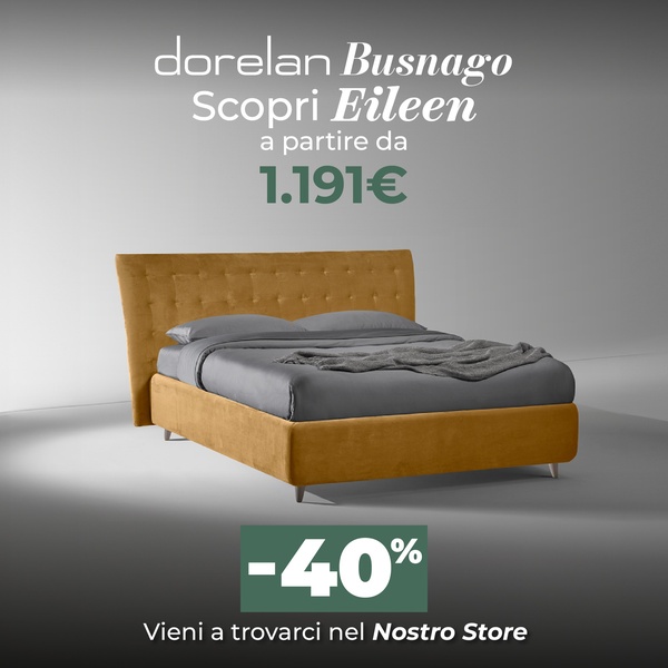 This 1:1 square ad creative features a high-end upholstered bed with a clear, bold discount offer and a strong local CTA to drive physical showroom visits.