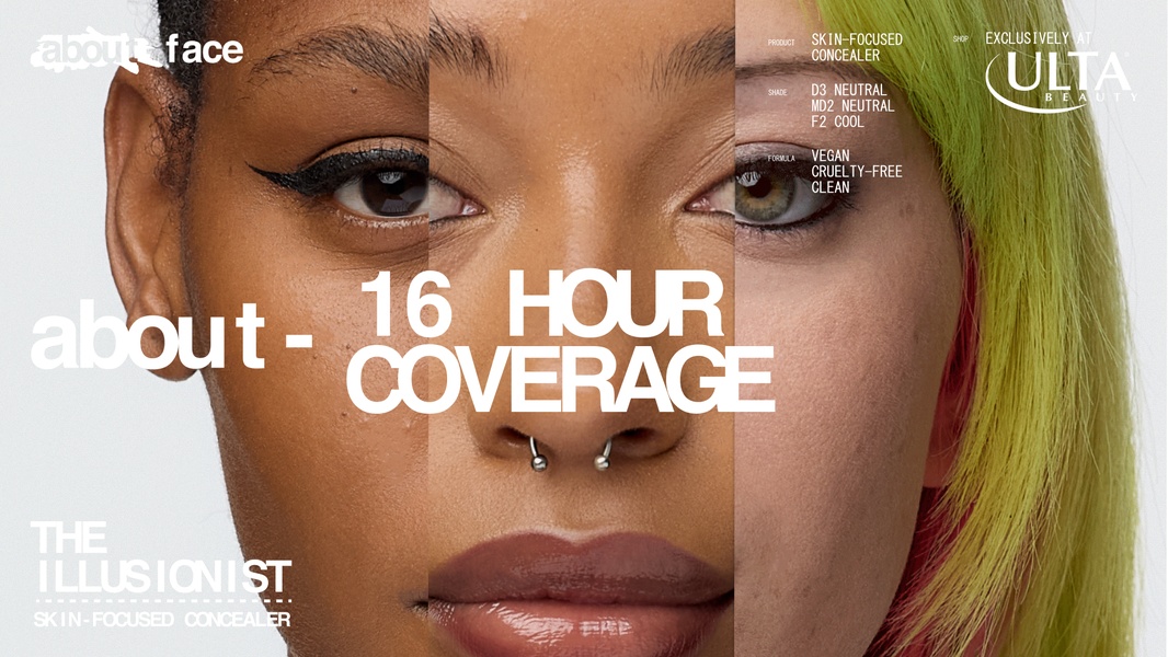 liquid concealer, face makeup, skin concealer, full coverage concealer, under eye concealer, bestseller push, editorial, modern typography, bold, trustworthy, neutral, black