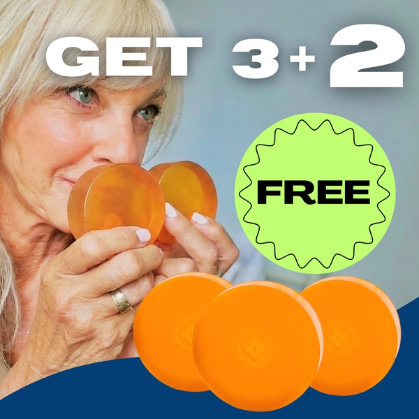 bar soap, cleansing bar, bath soap, face soap, skincare soap, discount offer, bundle offer, lifestyle, energetic, fresh, orange, green, neutral