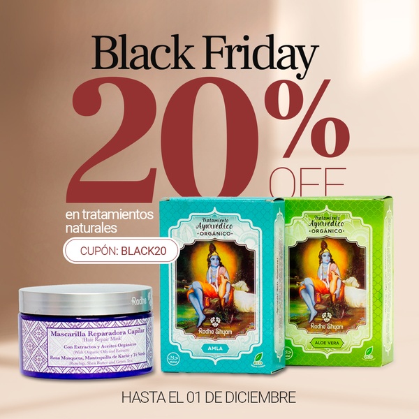 A square format promotional image featuring a discount percentage for organic hair repair treatments, including a specific coupon code and expiration date.