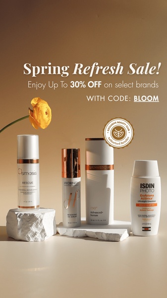 face serum, skin care products, repair serum, sunscreen emulsion, facial skincare, holiday sale, minimalist, editorial, calm, luxurious, neutral, gold, spring campaign
