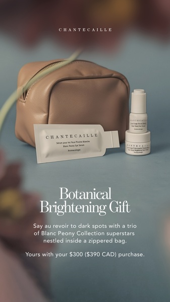 face serum, eye serum, brightening cream, cosmetic bag, skincare set, beauty kit, discount offer, minimalist, editorial, luxurious, calm, neutral, brown