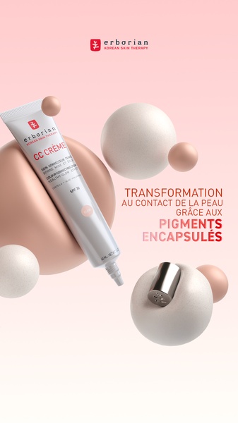 cc cream, tinted moisturizer, face makeup, color correcting cream, complexion cream, product demo, minimalist, fresh, calm, pastel, neutral
