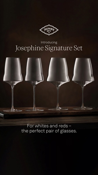 A sophisticated, high-contrast hero shot of a wine glass set against a moody background, emphasizing premium glass quality.