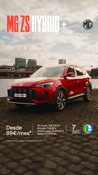 A clean, professional 9:16 vertical ad presenting a hybrid SUV with a clear monthly payment offer and warranty highlights.