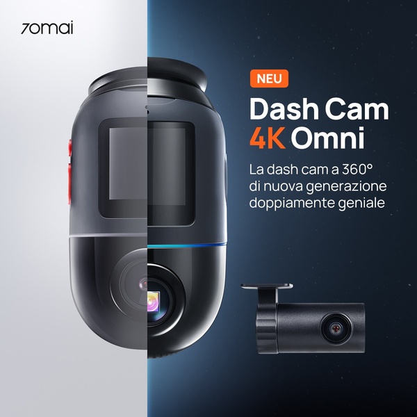 This ad features a clean, split-screen visual that contrasts a product's sleek exterior with its technical lens components, emphasizing the 360-degree coverage.