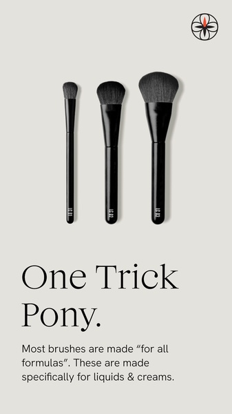 makeup brushes, cosmetic brushes, liquid foundation brush, cream brush set, beauty tools, makeup applicator, bestseller push, minimalist, editorial, calm, trustworthy, neutral, black